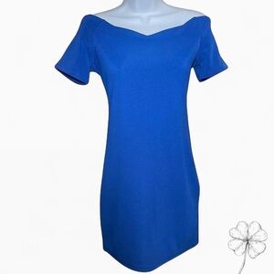 MINKPINK Vibrant Blue Off-Shoulder Mini Dress